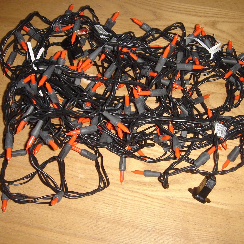orange string mini lights